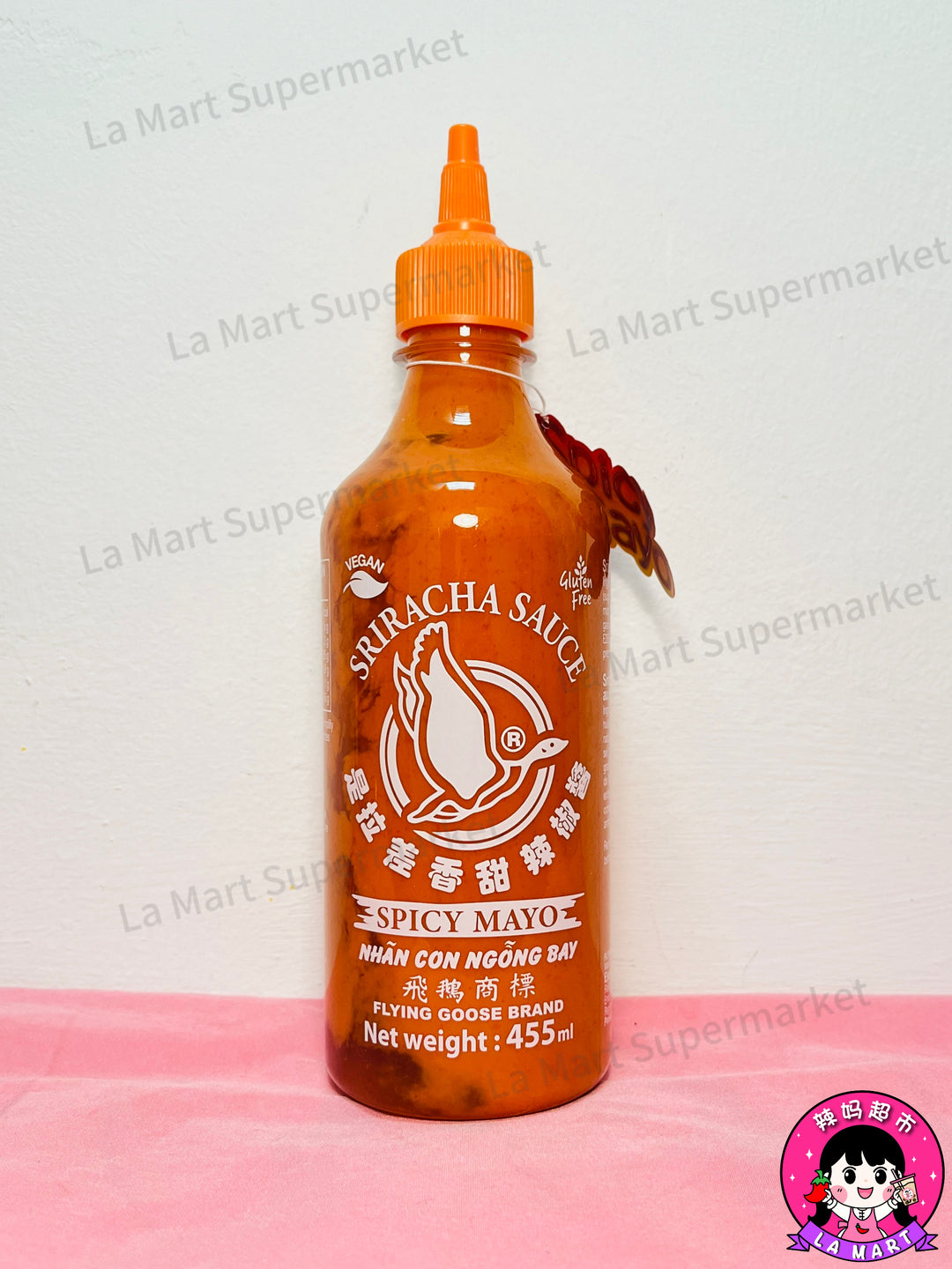 飞鹅牌是拉差香甜辣椒酱甜辣蛋黄酱455ml Flying Goose Siracha Chilli Mayo Sauce