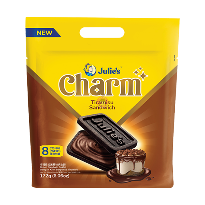 Julie's Charm Cream Sandwich Tiramisu Flavour 172g