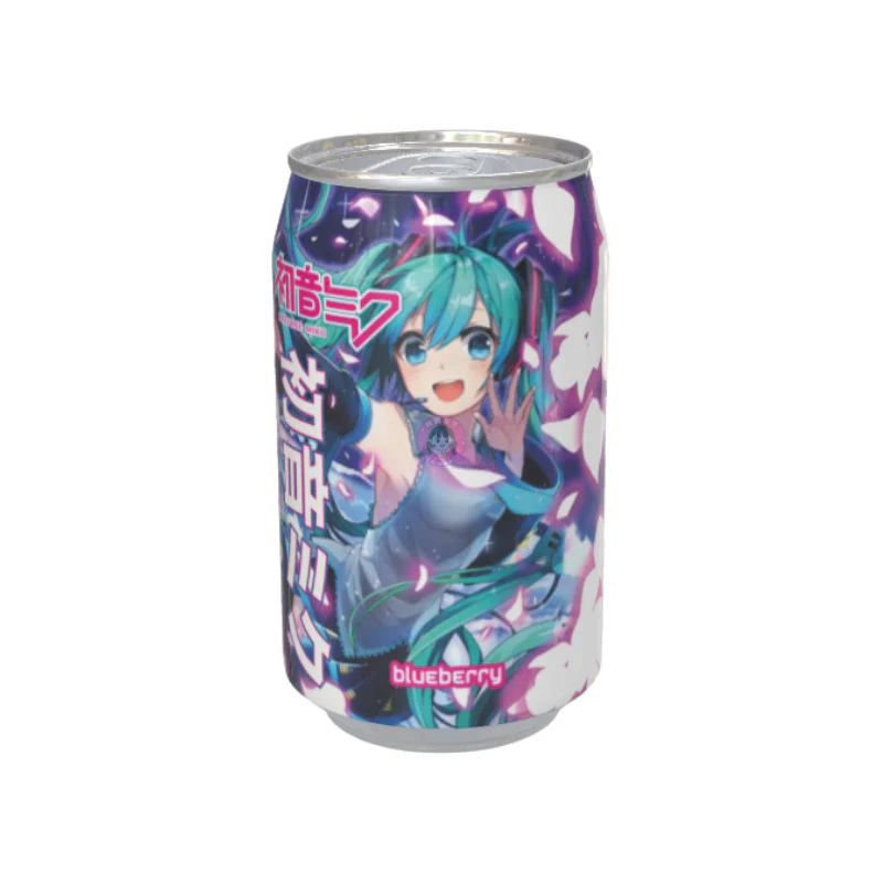 KAWAJI初音未来苏打水蓝莓味330ml Kawaji Classic Hatsune Miku Soda Blueberry Flavour