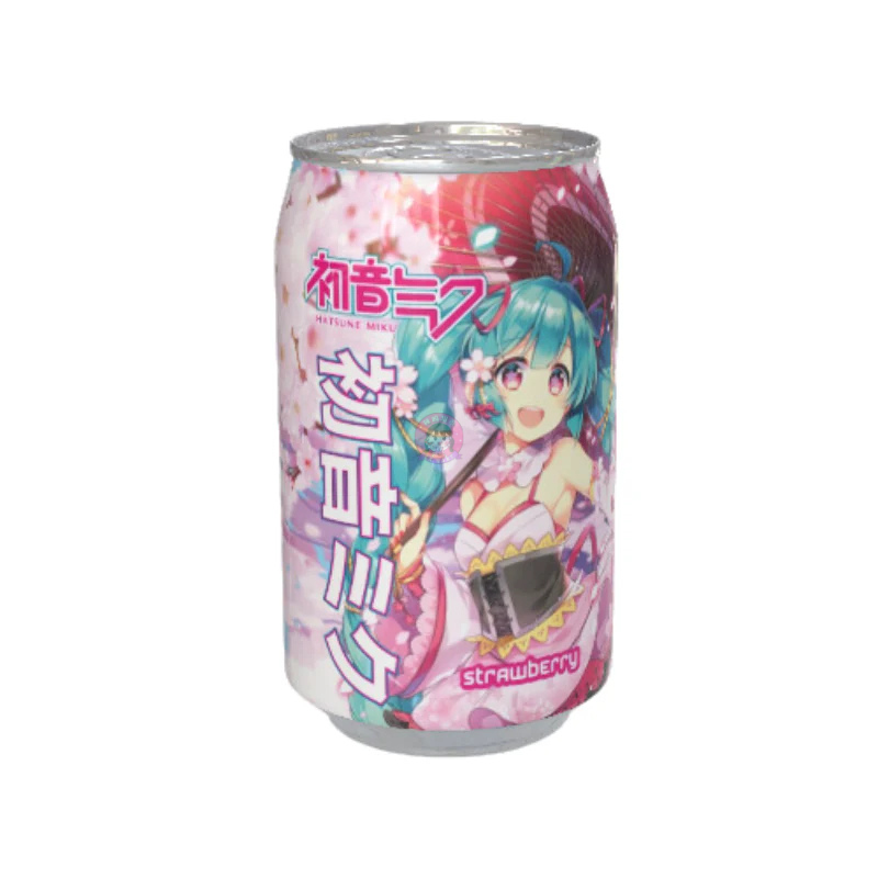 Kawaji初音未来苏打水草莓味330ml Kawaji Hatsune Miku Soda Strawberry Flavour