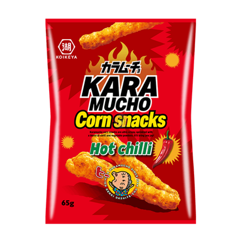 Koikeya Karamucho Corn Snacks Hot Chilli 65g