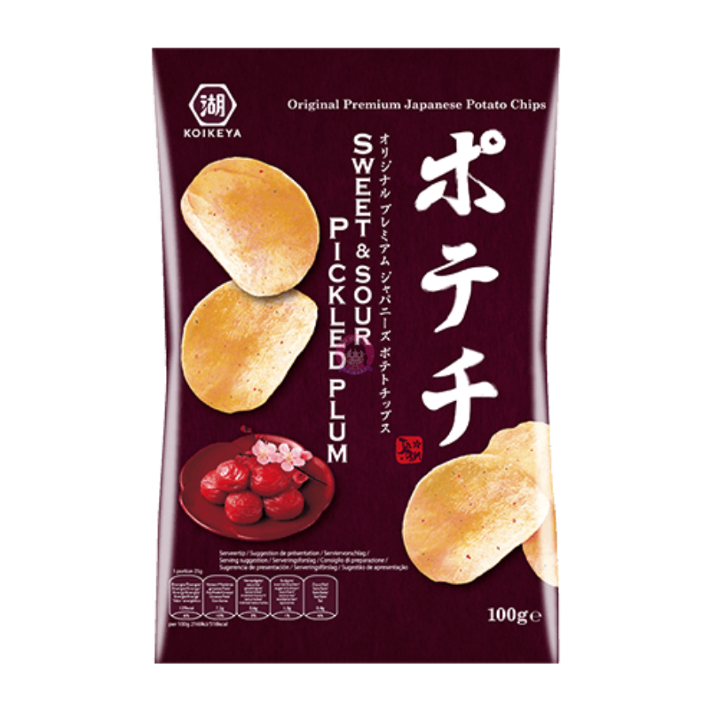 Koikeya Potato Chips Sweet & Sour Pickled Plum Flavour 100g