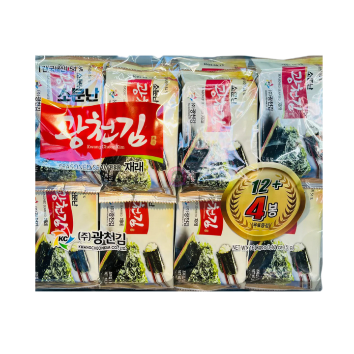Kwang Cheon Kim Jaerae Dosirak Seasoned Seaweed 16pcks