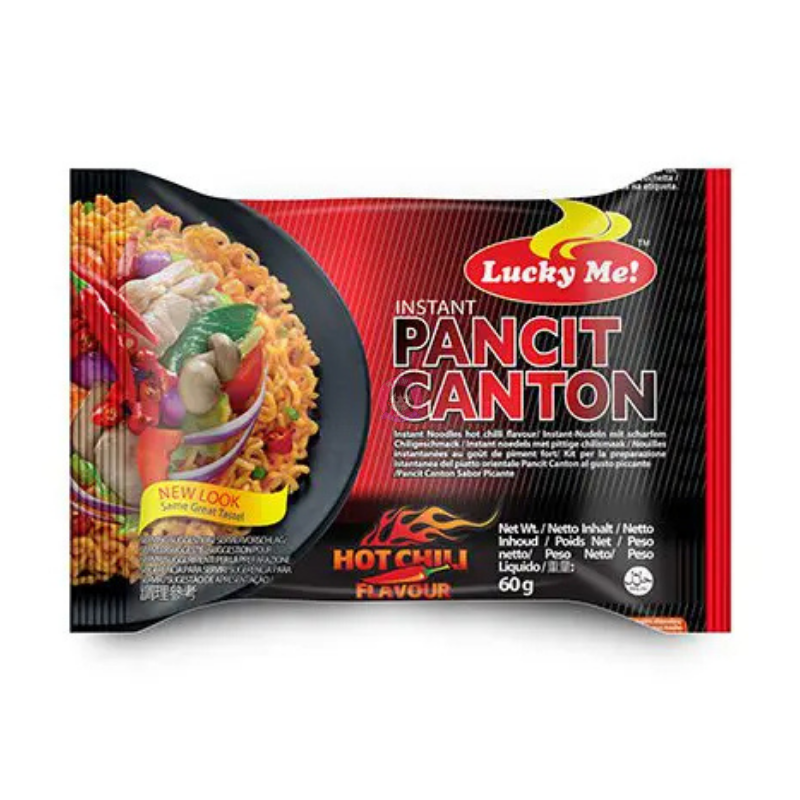 Lucky Me! Pancit Canton Instant Noodle Hot Chilli Flavour 60g