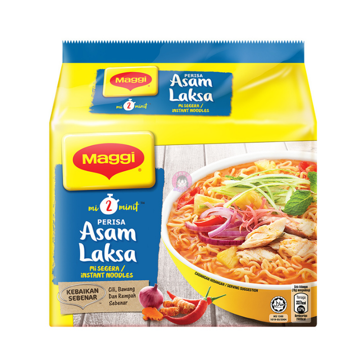 Maggie 2-Min Instant Noodle Asam Laksa Flavour 5pcks