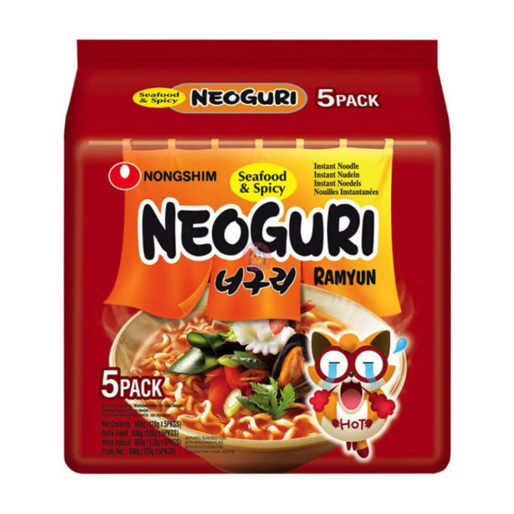 NongShim Neoguri Seafood & Spicy Ramen 5pcks 600g