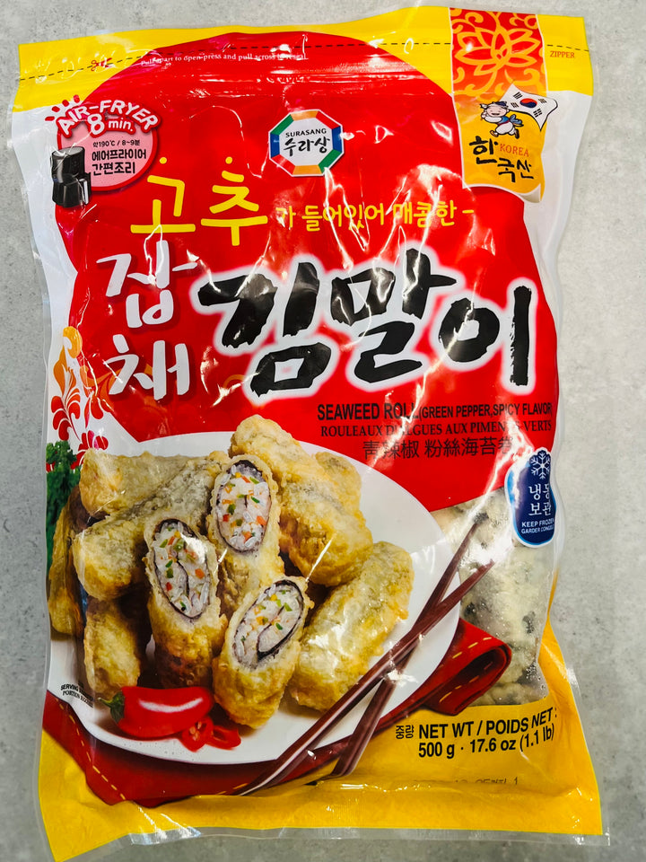Surasang 海苔卷青椒粉丝味500g Seaweed Roll Green Pepper Spicy Flavour
