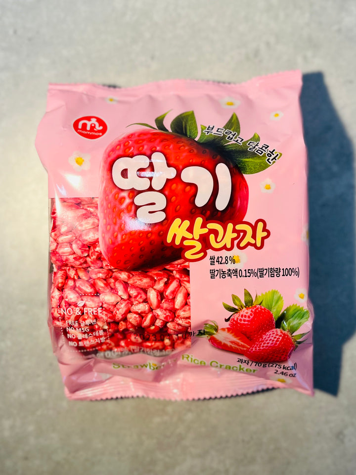 Masmos Strawberry Rice Cracker 70g