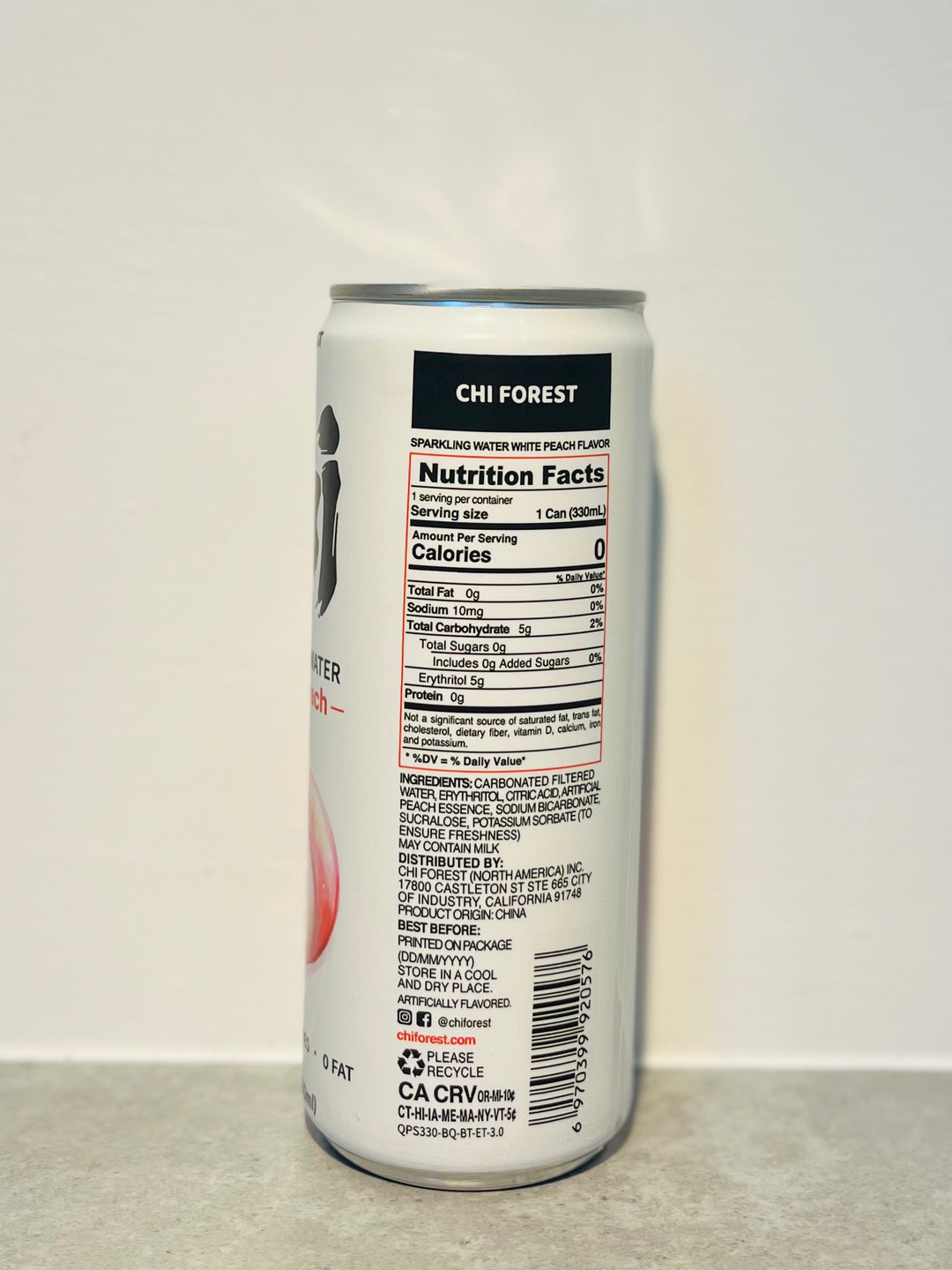 元气森林气泡水白桃330ml GKF Sparkling Water Peach