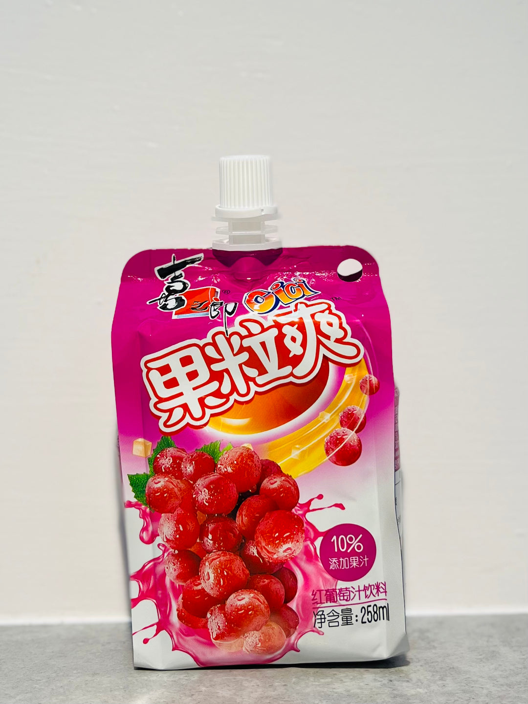 喜之郎CC果粒爽葡萄258ml ST Fruit Flavour Dring Red Grape