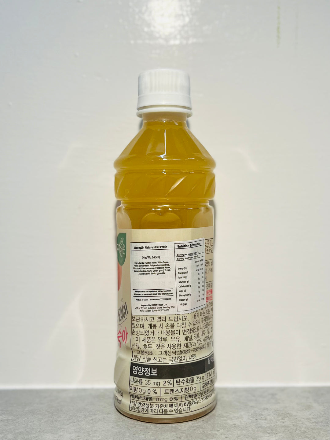 Woong Jin Nature's Flat Peach 340ml