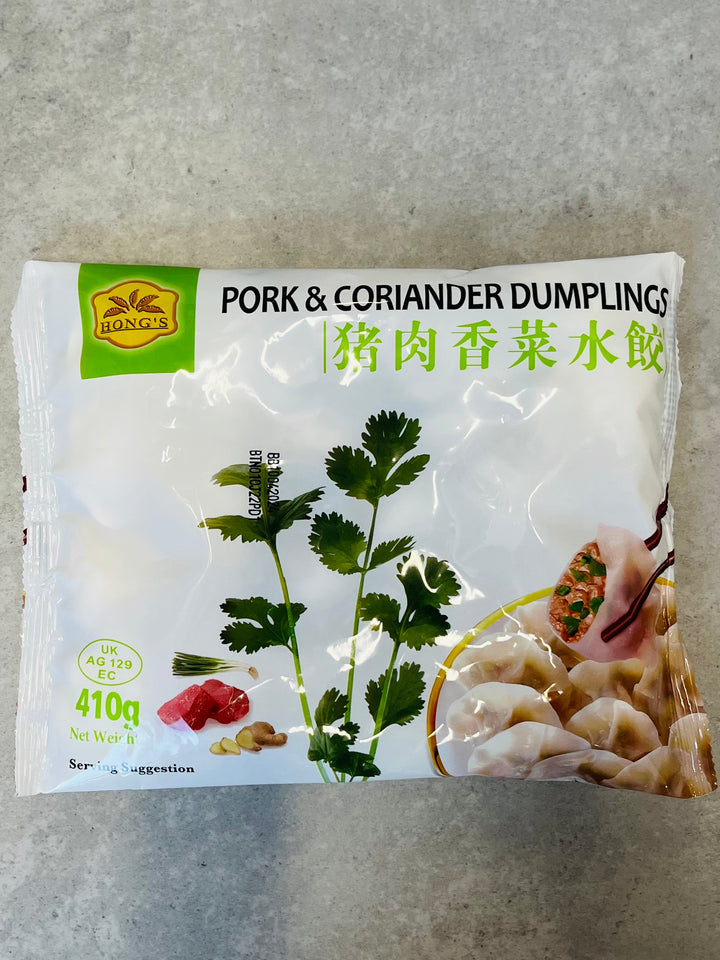鸿字香菜猪肉水饺410g Hong's Pork Coriander Dumpling