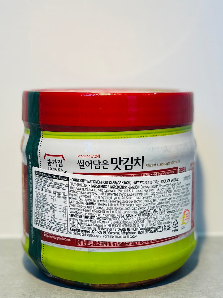 Chongga Sliced Cabbage Kimchi 750g