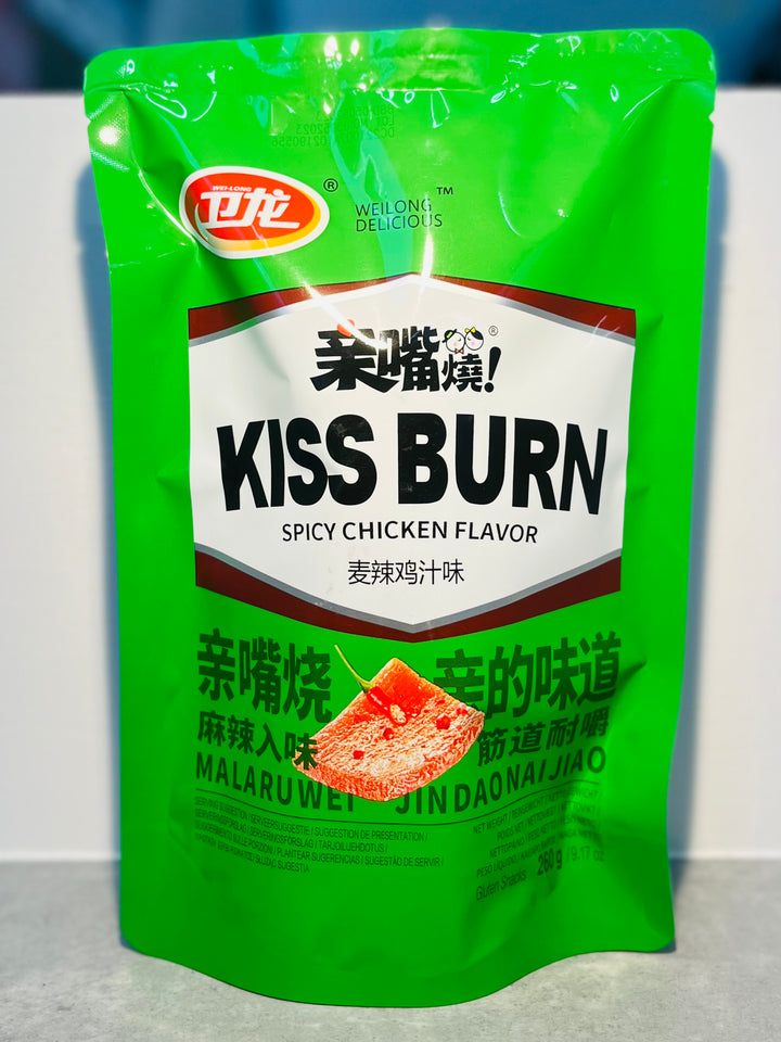 卫龙亲嘴烧麦辣鸡汁味250g WL Gluten Snacks Spicy Chicken