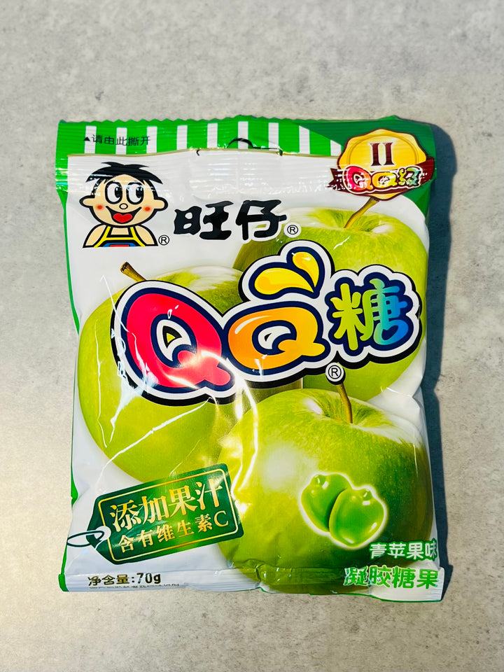 旺仔QQ糖青苹果味70g WZ QQ Gummy Candy Apple