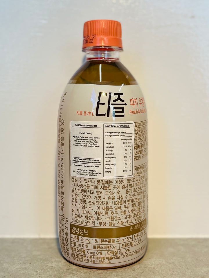 Woong Jin TEAZLE Peach & Oolong Tea 500ml