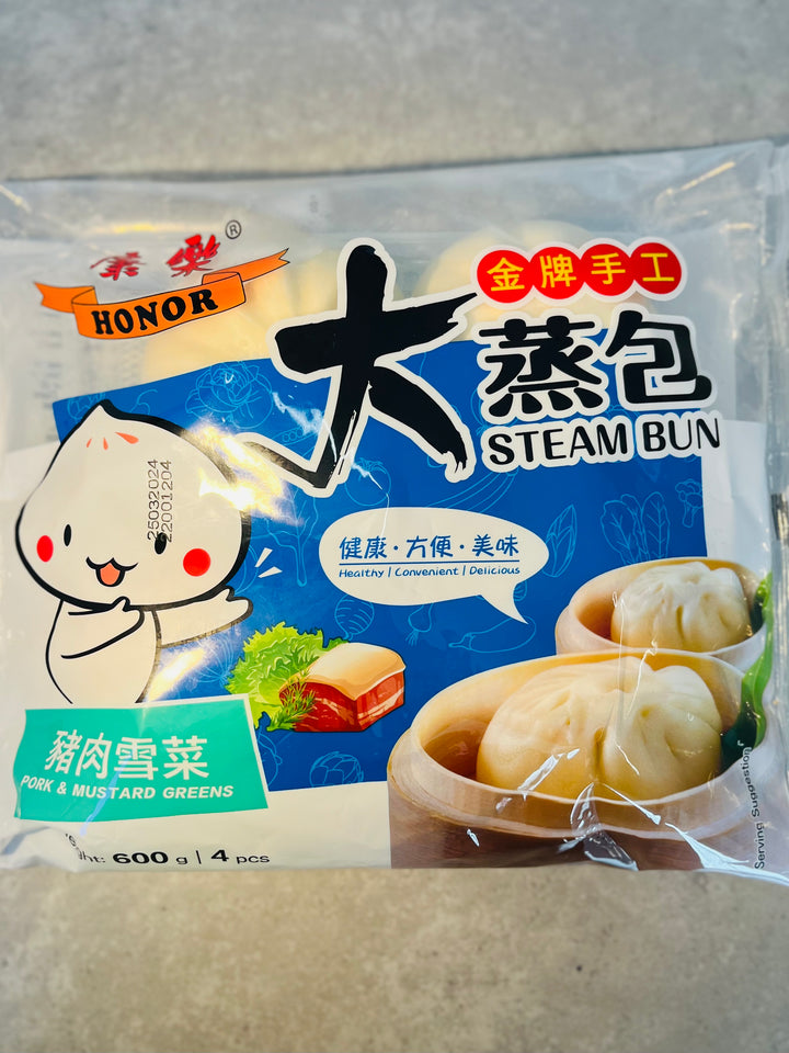 康乐大蒸包猪肉雪菜包 Pork&Mustard Greens 4pcs 600g