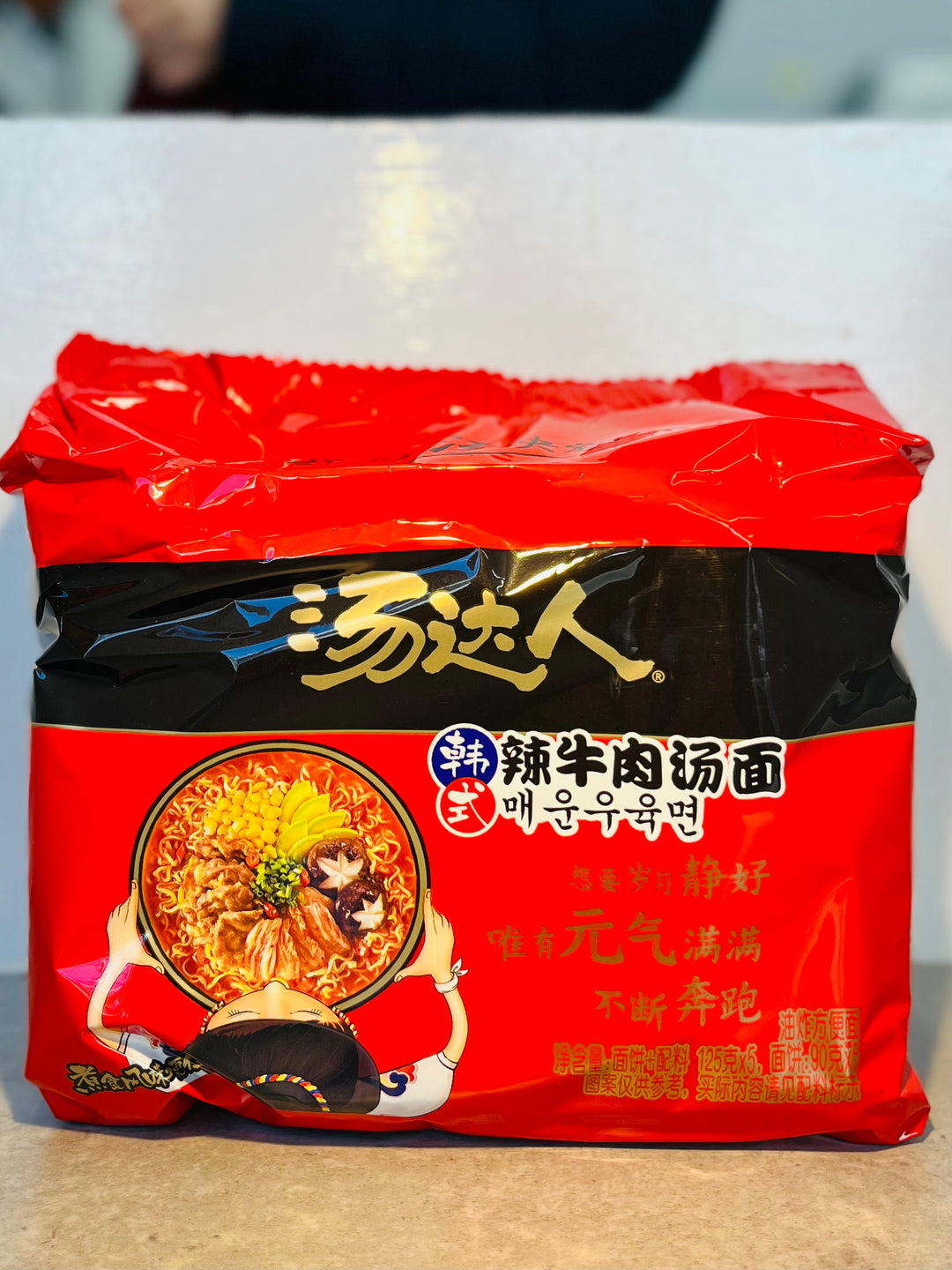 统一汤达人韩式牛肉汤面5pcks Unif Korean Style Beef Noodle