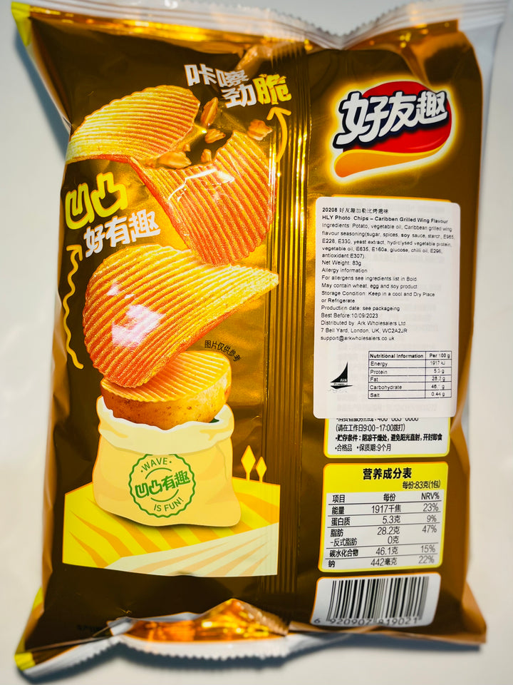 好丽友好友趣加勒比烤翅味83g Orion Potato Chips Grilled Wing