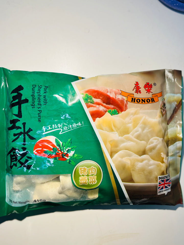 康乐水饺猪肉荠菜410g Honor Pork&Shepherd's Purse Dumpling