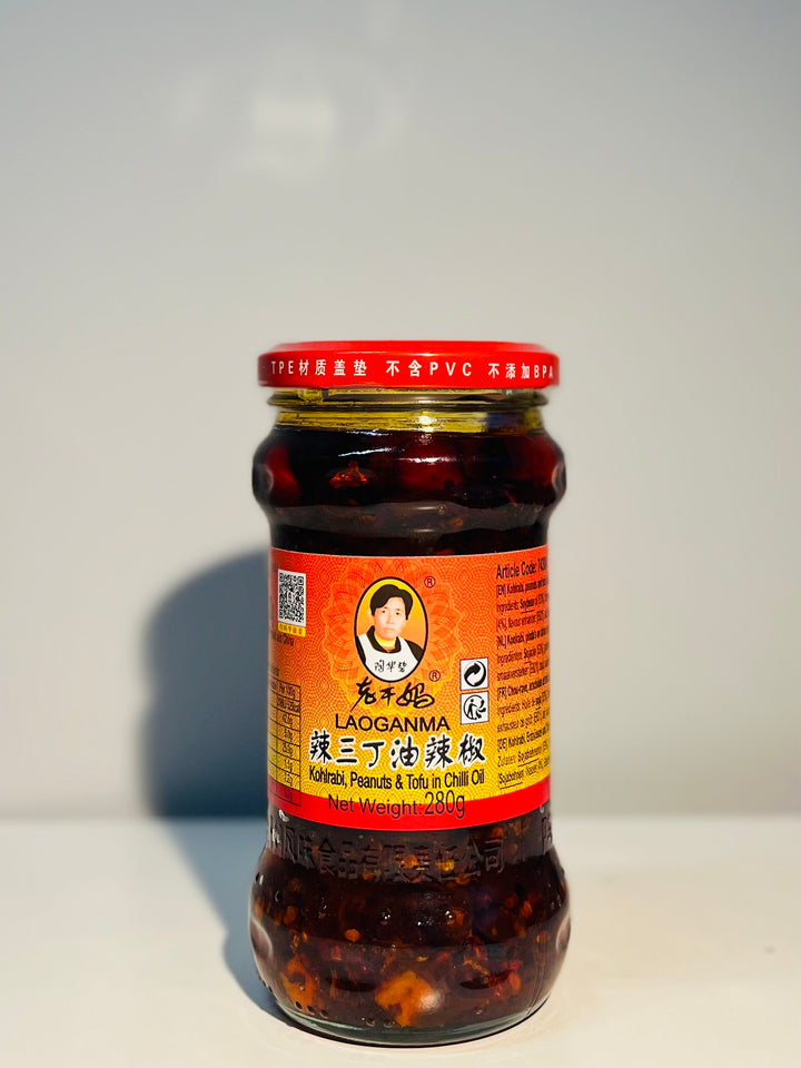 老干妈辣三丁280g LGM Kahlrabi & Peanut&Tofu in Chilli Oi