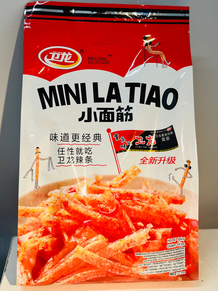 卫龙小面筋香辣360g WL Gluten Strips Spicy