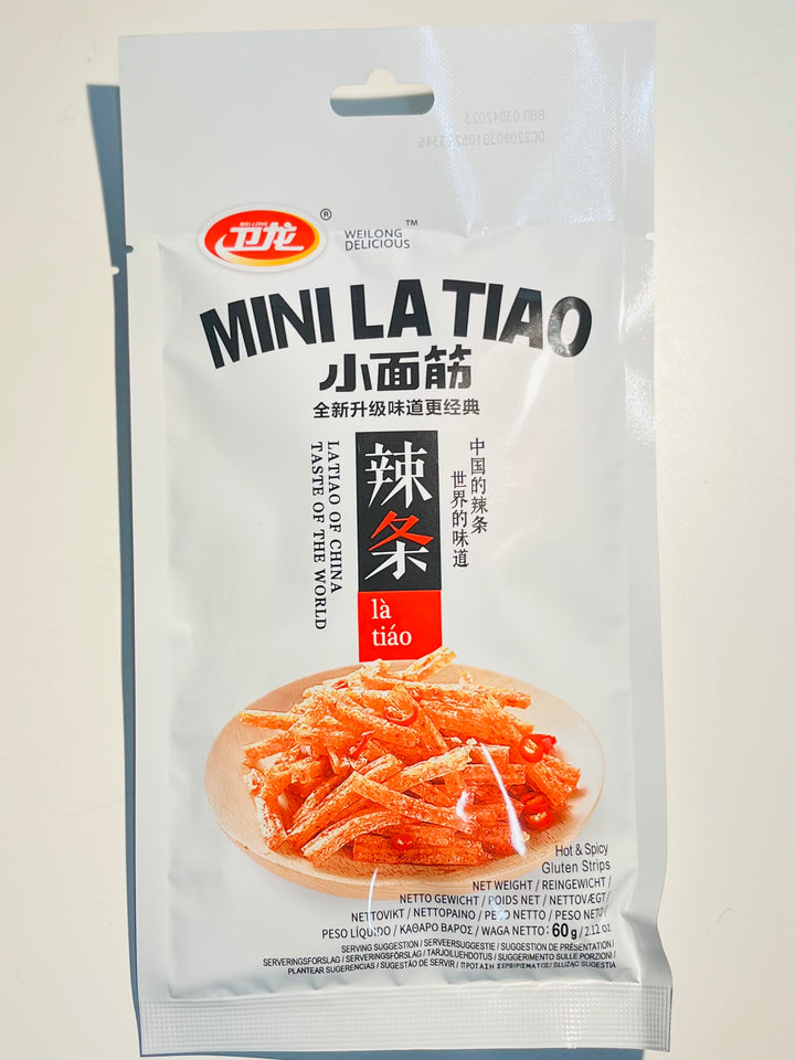 卫龙小面筋香辣60g WL Gluten Strips Spicy