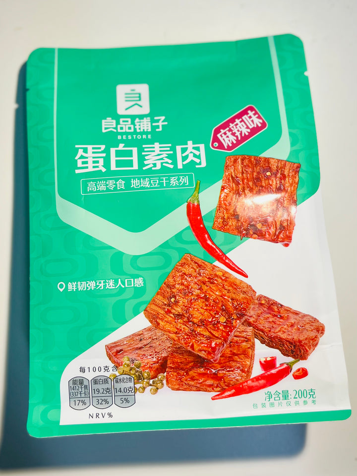 良品铺子蛋白素肉麻辣味200g BS Dried Beancurd Hot and Spicy