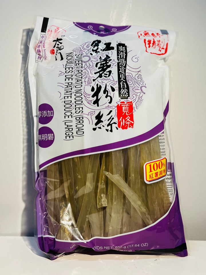 太阳门100%红薯粉丝宽500g TYM Sweet Potato Noodle Broad