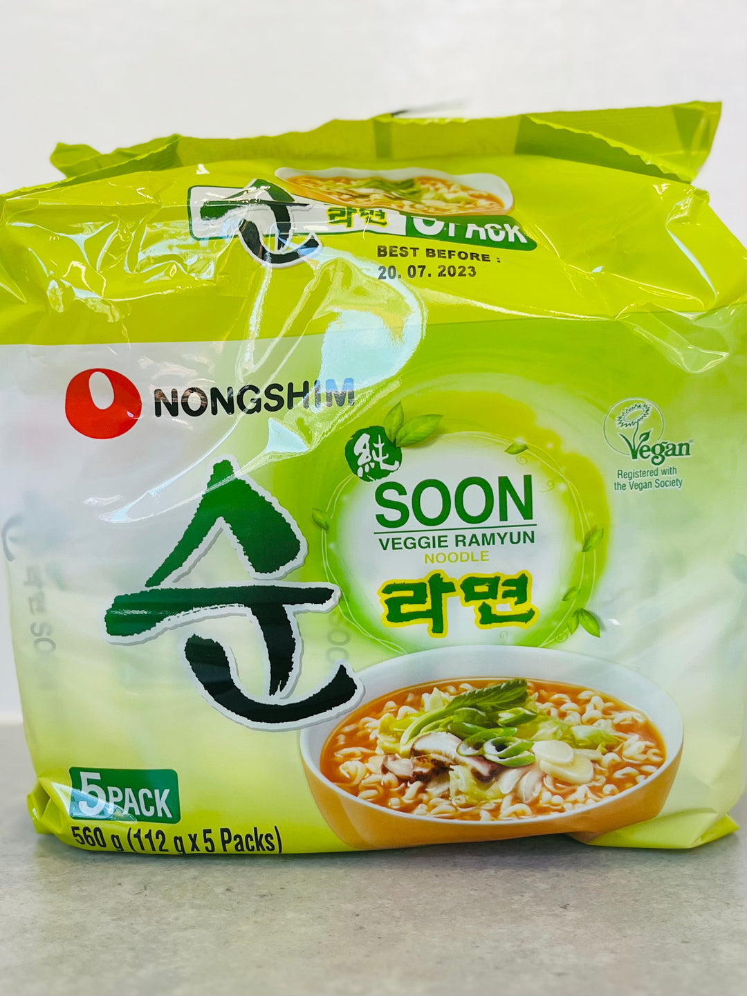 NongShim Soon Veggie Ramyun Noodle 5pcks 560g