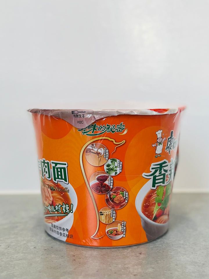康师傅香辣牛肉桶面108g MK Instant Noodles Spicy Beef
