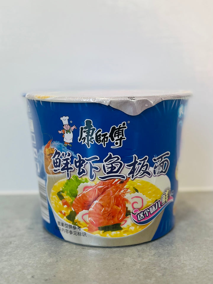 康师傅鲜虾鱼板桶面101g MK Fish and Shrimp Noodle