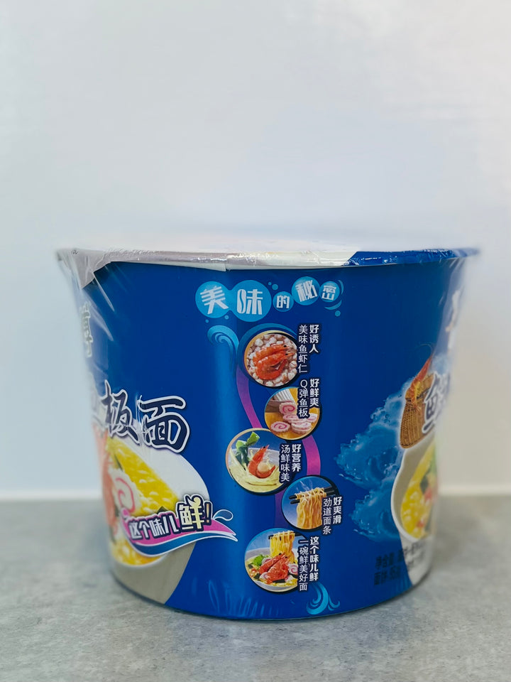 康师傅鲜虾鱼板桶面101g MK Fish and Shrimp Noodle