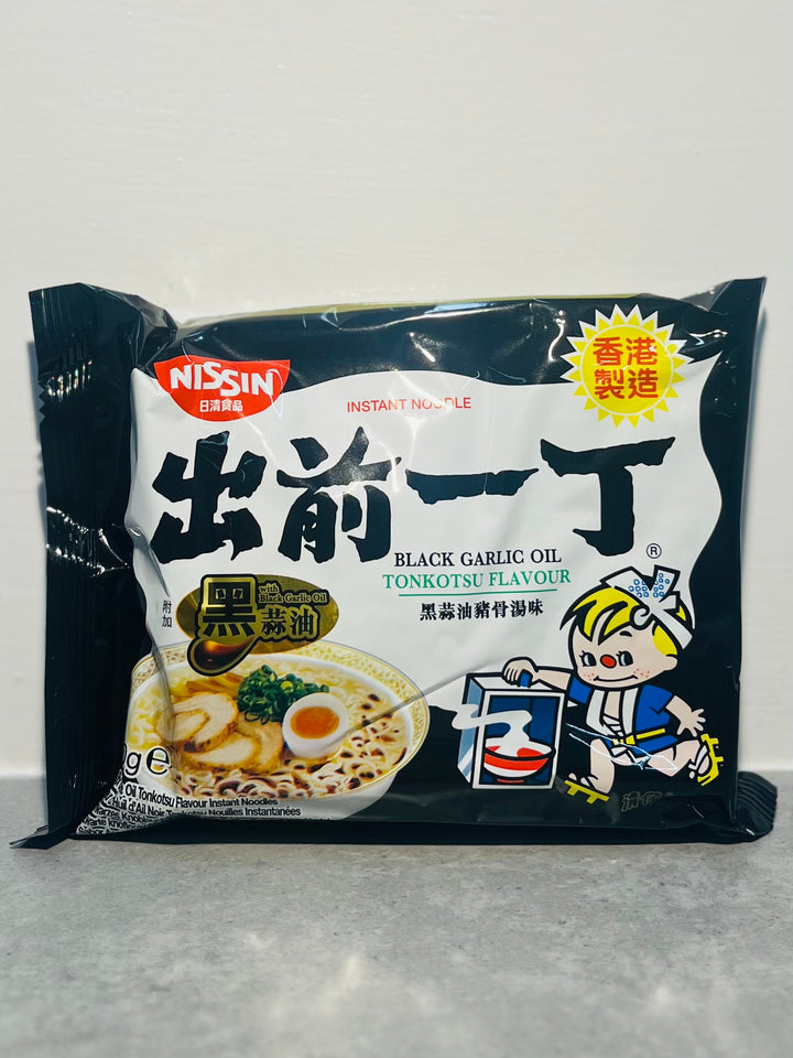 日清出前一丁黑蒜油猪骨汤袋装面100g Nissin Demae Ramen Garlic Tonkotsu