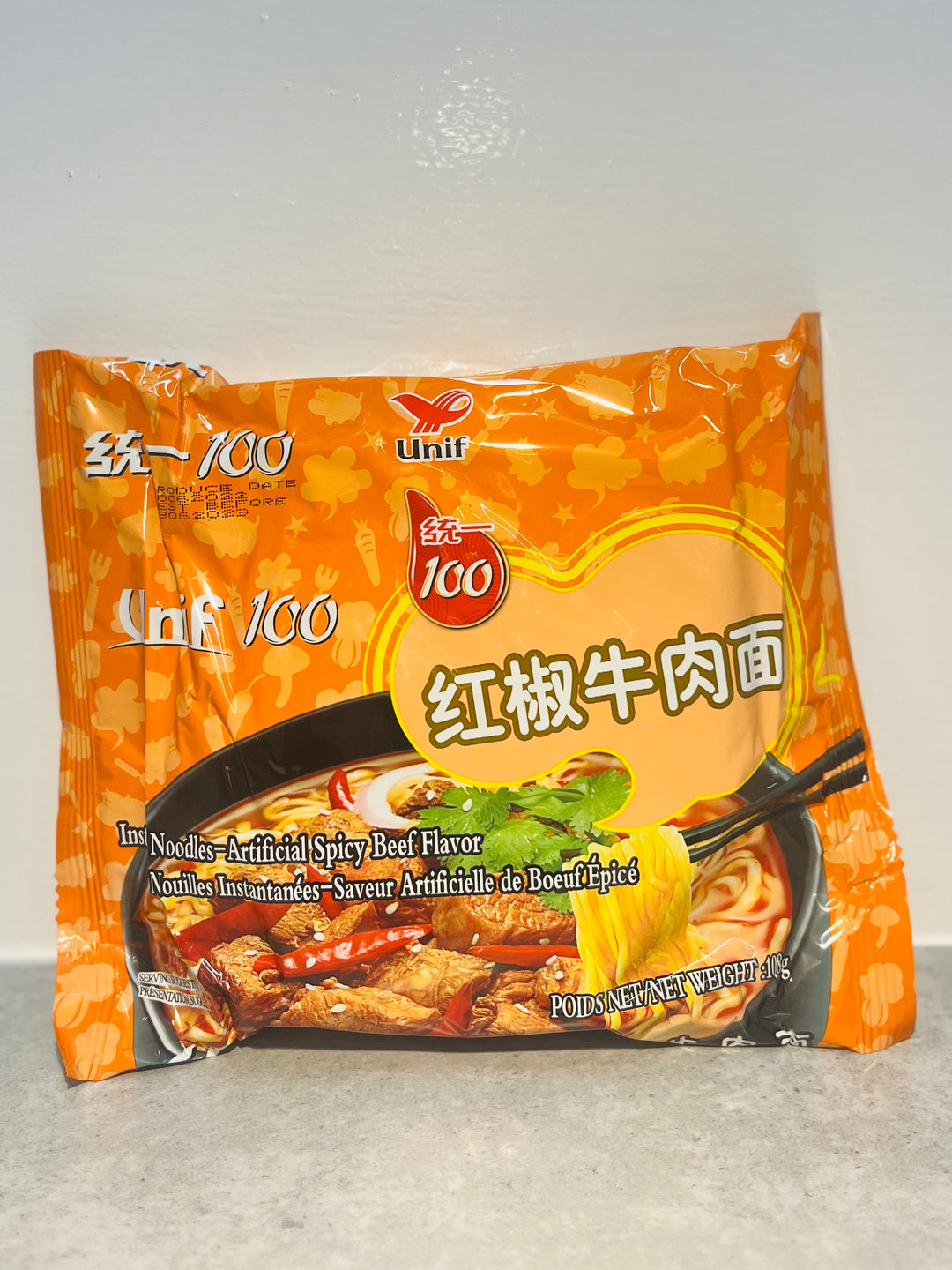 统一红椒牛肉面108g Unif 100 Instant Noodles Spicy Beef