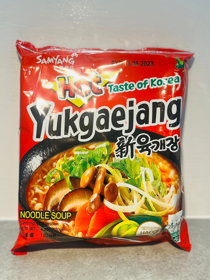 SamYang Yukgaejang Hot Mushroom Noodle Soup 120g 三养辣香菇味拉面