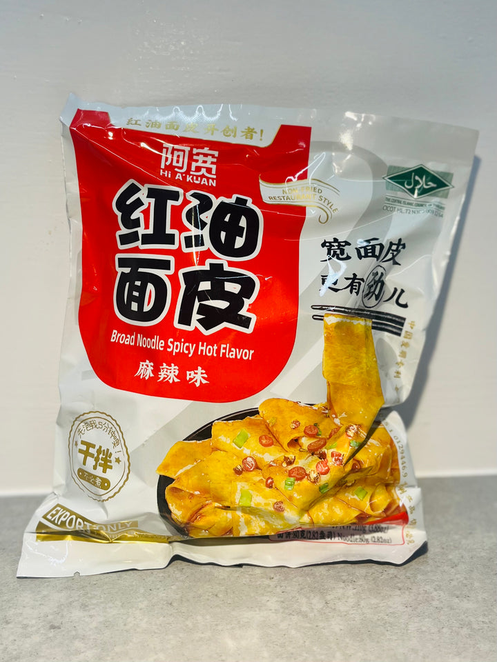 阿宽红油面皮麻辣味110g AK Broad Noodle Spicy Hot flavor