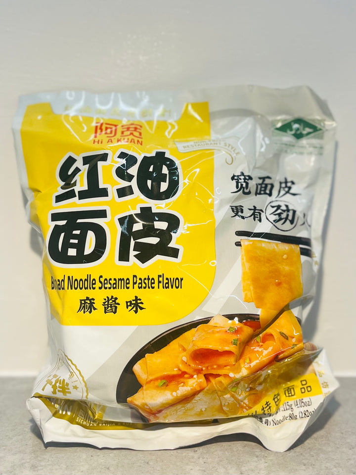阿宽红油面皮麻酱味 115g AK Broad Noodle Sesame Paste Flavor