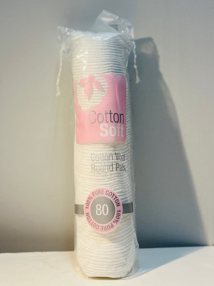 Cotton Soft Round Pads 80 pics 卸妆棉 小