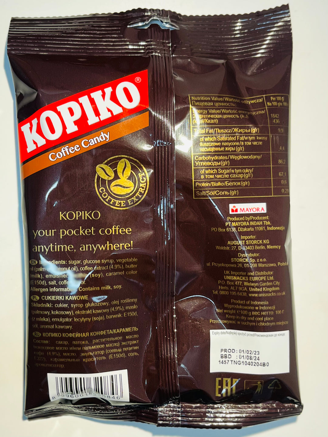 Kopiko Coffee Candy Bag 100g