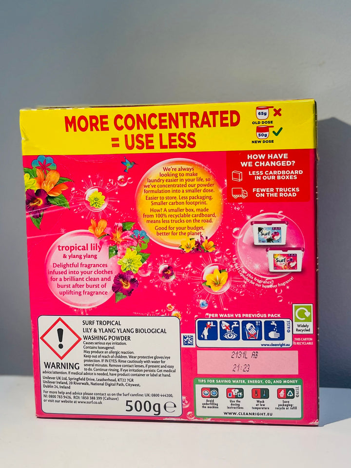 Surf Tropical Lily Washing Powder 500g